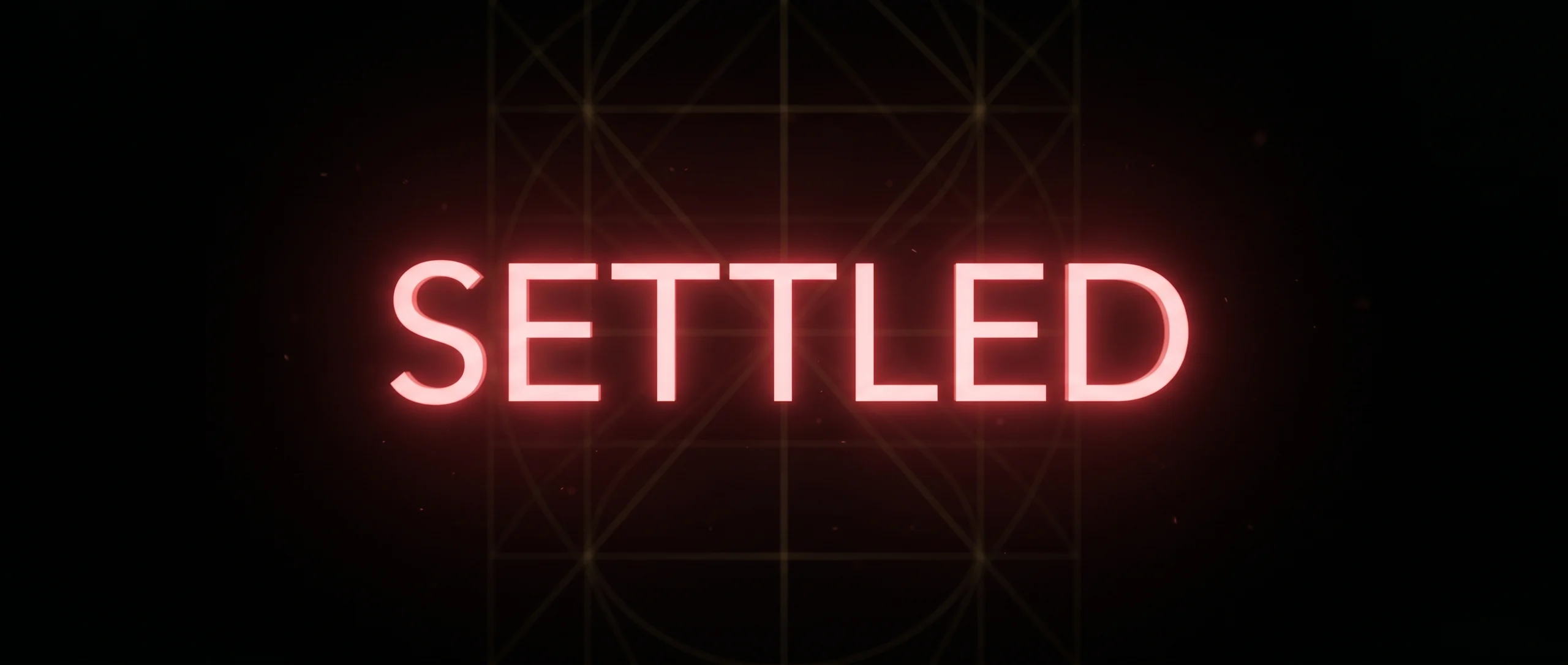 The X12 Settlement screen, shown cinematically